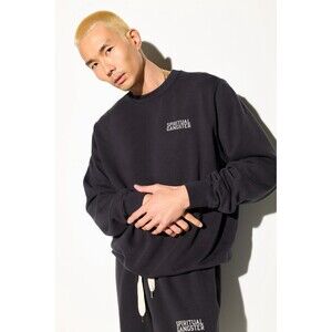 Spiritual Gangster Emblem Men's Classic Crewneck Sweatshirt Vintage Black L New!